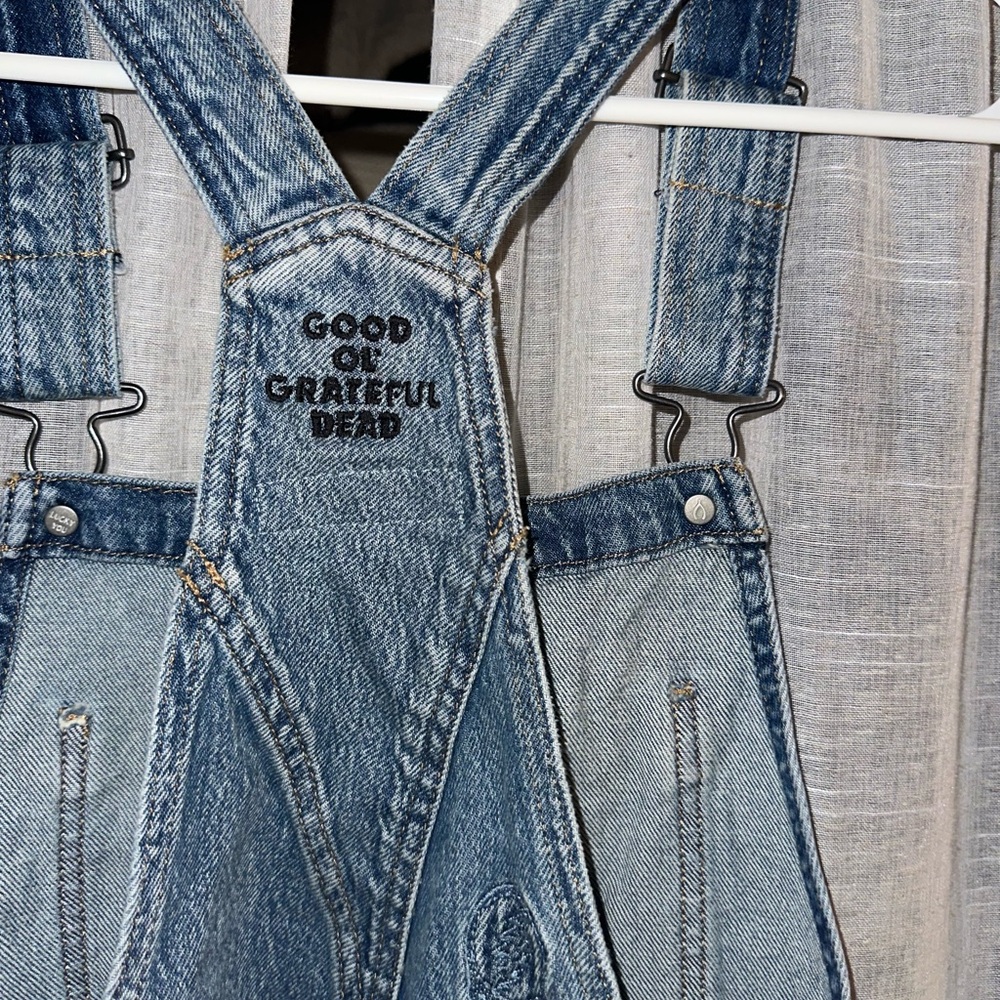 Lucky Brand Grateful Dead Blue Denim Overalls (S) - Picture 3 of 4